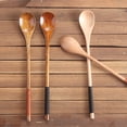 thumbnail image 2 of Long Handle Wooden Spoons, Wood Soup Spoons for Eating Mixing Stirring, Long Handle Spoon with Japanese Style Kitchen Utensil, Eco Friendly Table Spoon, 2 of 8
