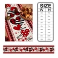 thumbnail image 6 of Valentine's Love, Table Runner 108 Inches, Saint Heart Burlap Boho Plaid Stripes Bed Runner Dresser Scarves Tabletop for Indoor Outdoor Parties/Ceremony/Banquet, 13"x 108", 6 of 8