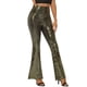 thumbnail image 4 of Pantalones de campana brillantes con lentejuelas y brillo para mujer INSPIRE CHIC, talla XL, color dorado, 4 of 6