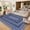 Dark blue4*6ft(122*183cm), variant on Gaderth Modern Washable Runner Rug - Geometric Edge Area Carpet for Entryway, Bedroom, Hallway - Mark Resistant Low Pile, Soft Non-Slip Minimalist Contemporary Floor Mat - Navy Blue, 2x6ft (61x183cm)