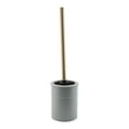 thumbnail image 2 of ELLE Paris Modern Ridge Design Toilet Brush and Holder, Gray, 2 of 7