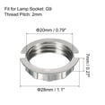 Uxcell G9 Light Socket Rings Lamp M20 Shade Holder Adapter Ring Zinc ...