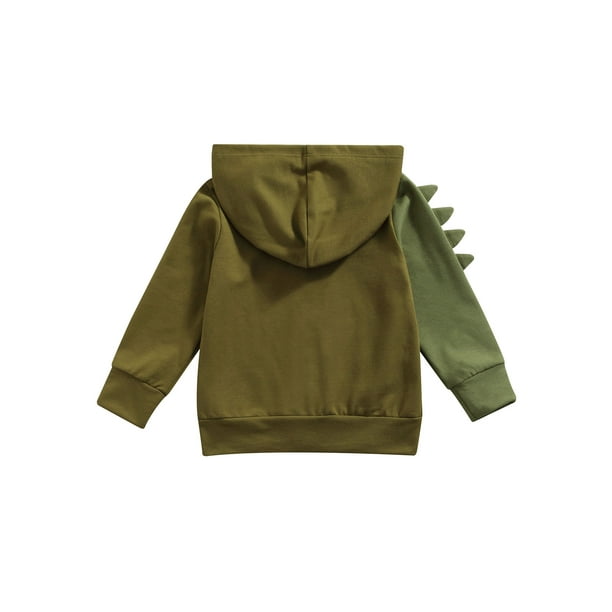 Xingqing Toddler Boys Clothes Dinosaur Zip Up Hoodies Kids Fall