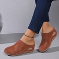 thumbnail image 4 of Women Summer Sandals Women's Casual Stylish Versatile Solid Color Closed Toe Trendy Sandals With Wedge Heels,Brown,37, 4 of 8