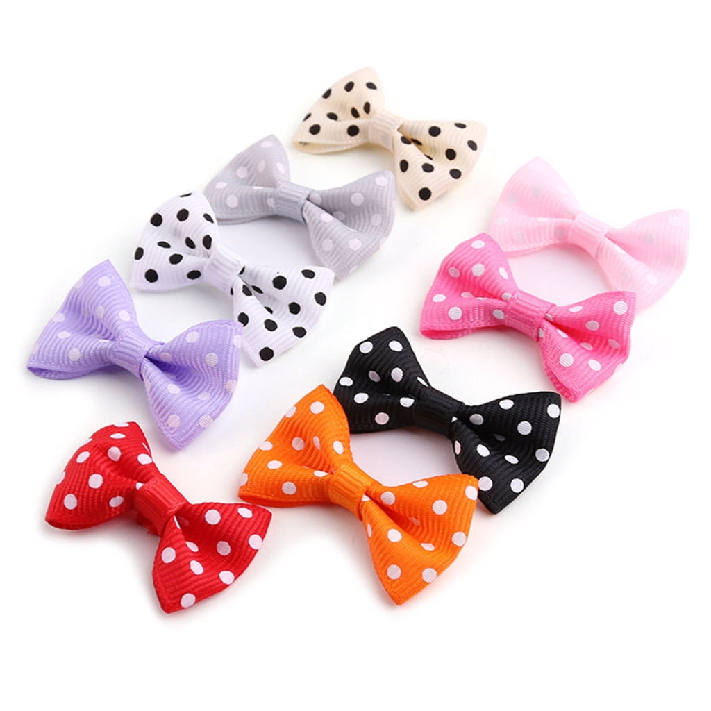 500Pcs Grosgrain Ribbon Bowknots Embellishments 4cm Bowknot for Hair Bow Hair Pin, Card Making Gift Wrap Decorations