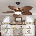 thumbnail image 2 of Ventilador de techo Wiviniya Tropical de 44 pulgadas con luces y control remoto, 2 of 9
