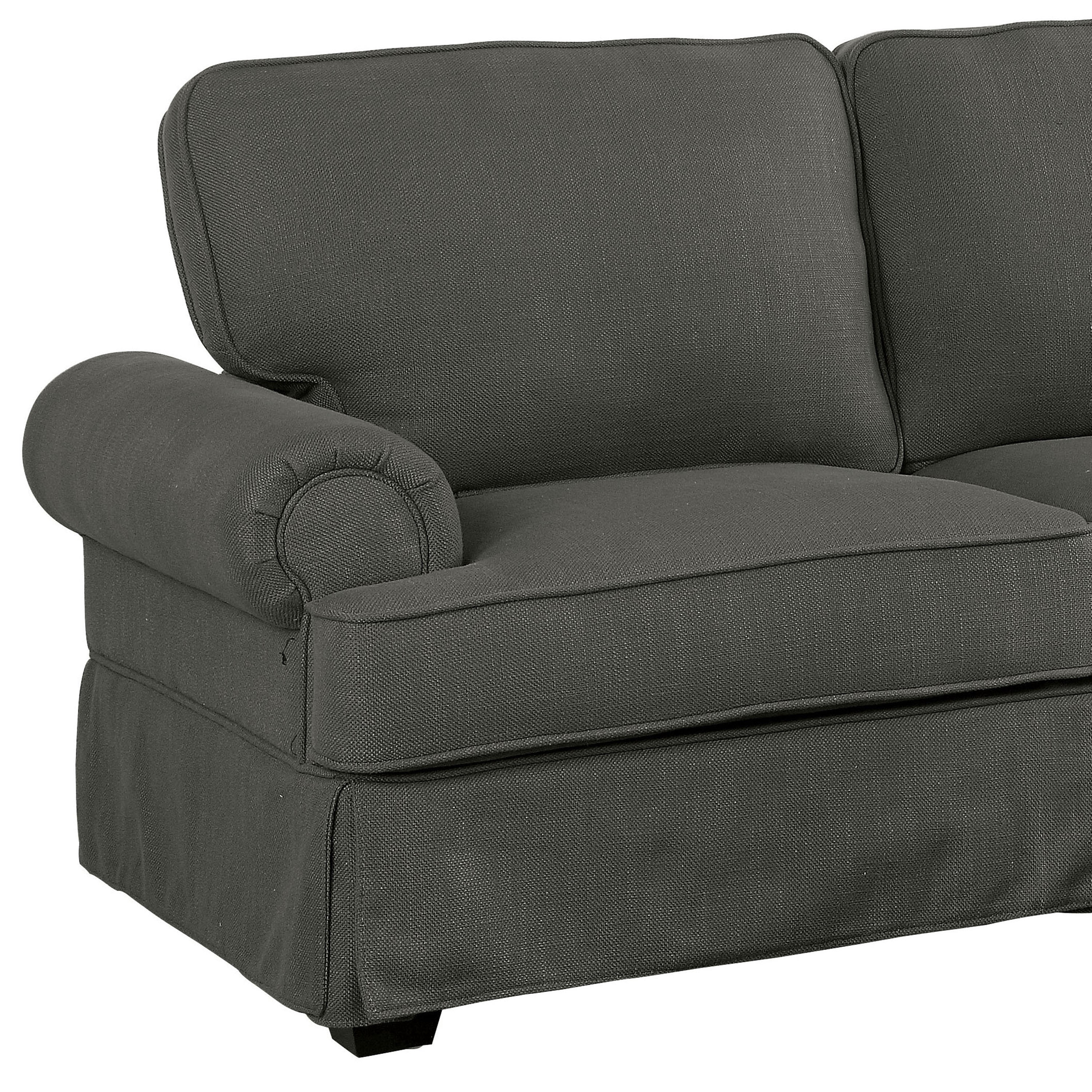 Furniture of America Cory Transitional Sectional Sofa in Gray Fabric