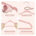 thumbnail image 3 of Simple Deluxe 30 Pack Kids Velvet Hangers, Non-Slip Space Saving Baby Hanger for Infant & Toddler Clothes, 11 Inch Lightweight Durable Children Hangers for Closet, Pink, 3 of 7