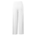 thumbnail image 4 of Women's Pants Wide Straight Leg Baggy White Pant Casual Outfits Comfortable Work Pants Office Pants Women's Clothing, 4 of 4