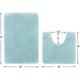 thumbnail image 2 of Yafa Home Fashion 2 Piece Solid Microfiber Soft Bathroom Rug Set, Non-Slip TPR Backing, 2 of 5