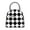 Light Grey, variant on Lunch Bag White And Black Checkered Pattern Reusable Insulated Lunch Tote Cooler Box for Women Men Black