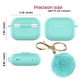 thumbnail image 5 of Airpods Pro 2 Case Silicone, Airpods Pro 2 Case Fur Ball, Njjex Cute AirPods Silicon Case with Airpods Accessories Gold Keychain/Skin/Pompom (Front LED Visible) -Green, 5 of 7