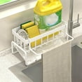 thumbnail image 4 of Eoozwa Cisily Sponge Holder for Kitchen Sink, Sink Caddy Organizer with High Brush Holder, Kitchen Countertop Organizers and Storage Essentials, Stainless Steel, Soap Dispenser Organize, 4 of 6