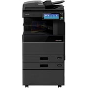 Restored Toshiba E-Studio 5005AC Color A3/A4 Laser Multi-Function Printer   50 ppm, Print/Copy/Scan, Scan-to-USB, Auto Duplex, Network, 2 Trays with Stand