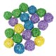 thumbnail image 1 of 20pcs Parrot Chew Toy Rattan Sepaktakraw Chew Toy for Parrot Birds Pet (Mixed Colour, 5cm), 1 of 3