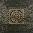 thumbnail image 3 of Stylo Culture Indian Chair Seat Throw Pillow Covers 16 x 16 Jacquard Dark Green Square 40cm x 40cm Home Decor Brocade Floral Mandala Zippered Cushion Covers | Set Of 5, 3 of 3