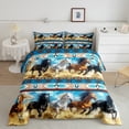 thumbnail image 2 of Castle Fairy Teens Galloping Horse Queen Comforter Set,Tribal Aztec Bedding Comforter Set, 2 of 8