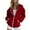 A-Red92, variant on Bibifish Womens Hoodies Casual Solid Color Long Sleeve Zip Up Hooded Sweatshirts With Pockets Soft Loose Fit Daily Wear Hooded Outerwear