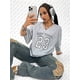 thumbnail image 5 of Camiseta de fútbol de verano de malla transpirable con cuello en V para mujer, camiseta con estampado de letras número 23, ropa escolar, ropa deportiva para parejas, manga corta, 5 of 5