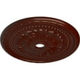 thumbnail image 3 of 31 1/2"OD x 3 5/8"ID x 1 3/4"P Palmetto Ceiling Medallion (Fits Canopies up to 7 5/8"), Hand-Painted Brushed Mahogany, 3 of 5