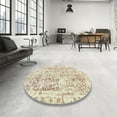 thumbnail image 4 of Ahgly Company Machine Washable Indoor Rectangle Abstract PaleGold Area Rugs, 6' x 9', 4 of 7