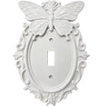 thumbnail image 2 of Clearance Under $5 Switch Plate Cover Gothic Butterfly Embossed for Wall Socket Decor,1PC,White, 2 of 2