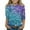 #11Blue, variant on Youth Girls Short Sleeve T Shirts Sparkly Ombre Gradient Spring Summer Casual Daily Tops Yellow 160
