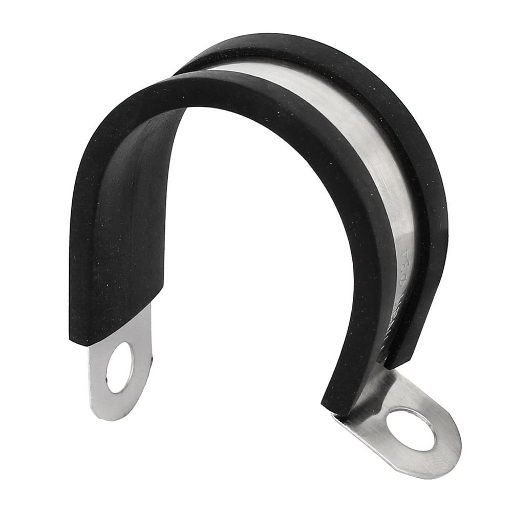 34mm Dia EPDM Rubber Lined P Clip Water Pipe Tube Hose Clamp Holder