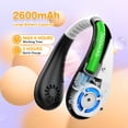 thumbnail image 4 of Ventilador de cuello para niños, ventilador portátil sin aspas para niños de 4 a 14 años, niñas y niños, mini ventilador personal USB de 2600 mAh para viajes/campamento/estudio, 4 velocidades, ligero,, 4 of 5