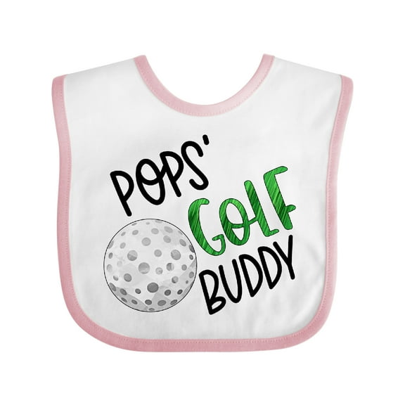 Inktastic Pops' Golf Buddy with Golf Ball Boys or Girls Baby Bib