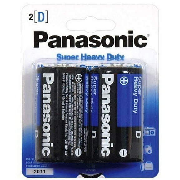Panasonic Battery Super Heavy Duty D 2-Count (Pack of 12)