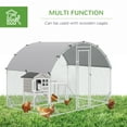 thumbnail image 4 of PawHut Galvanized Large Metal Chicken Coop Cage 9.2' x 6.2' x 6.5', 4 of 9