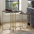 thumbnail image 2 of Pemberly Row Nesting Table in Dark Walnut and Gold, 2 of 3