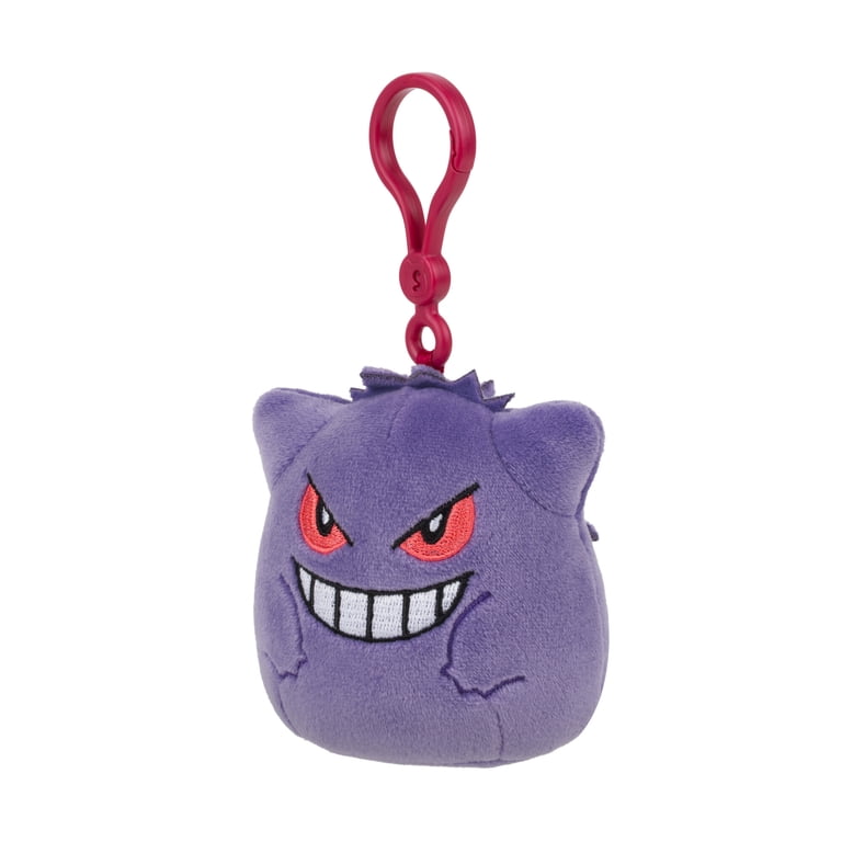 Pok√©mon Squishmallow Clip-On Plush 3.5-inch Gengar, Official