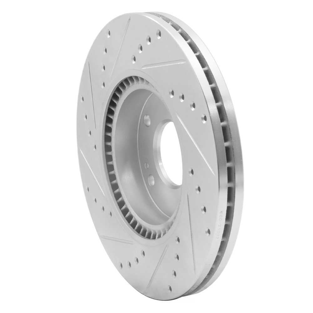 Dynamic Friction Company 631-21032R DFC Brake Rotor - Drilled And Slotted - Silver