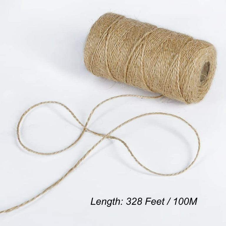 1.5mm Jute Twine Gift Wrapping Twine Heavy Duty Rope Wrapping Twine for DIY  Crafts Card Gift Wrap Binding Brown 