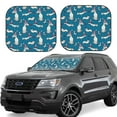 thumbnail image 1 of Lukts Festive Dachshund Fun Print 2 Piece Car Sun Shade Windshield,Foldable Car Shade Front Windshield with Keeps Your Vehicle Cool-Small, 1 of 6