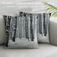 thumbnail image 3 of Orinice Snow Forest Trees Graphic Decorative Cushion Throw Pillow Cover for Home Couch Living Room Bed Sofa Car Bedroom Winter Pillow Case 1PC 22x22in, 3 of 5