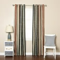 thumbnail image 1 of Best Home Fashion, Inc. Metallic Star Room Striped Semi-Sheer Grommet Curtain Panels (Set of 2), 1 of 3