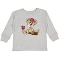 thumbnail image 3 of Inktastic Baseball Teddy Bear Boys Long Sleeve Toddler T-Shirt, 3 of 5