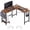 Rust, variant on EDX L Shaped Computer Desk Corner Desk, Gaming Table 50 inch PC Writing Study Desk for Home Office Dorm Small Space, Black