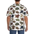 thumbnail image 5 of Xecao offers the Various Turtle for Men's Casual Short-sleeved Shirt, a button-up collared shirt with a pocket, perfect for beach vacations and yacht travel in the 3X-Large size., 5 of 7