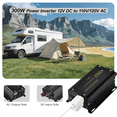 thumbnail image 2 of WZRELB 300W Pure Sine Wave Inverter 12V DC to 110V 120V AC Power Converter with LED Display, Off-Grid Portable Power Inverter with 2 AC Outlets for Home, RV, Truck, Camping, 2 of 9