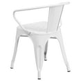 thumbnail image 6 of Flash Furniture Luna Commercial Grade White Metal Indoor-Outdoor Chair with Arms, 6 of 12