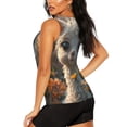 thumbnail image 3 of Fotbe Adorable Llama In Flowers Blusas Sin Mangas para Mujer – Estilo Casual, Corte Suelto, Slim-Fit, Cuello Redondo Deportivo, Tops de Verano para Gimnasio y Yoga-XX-Large, 3 of 7