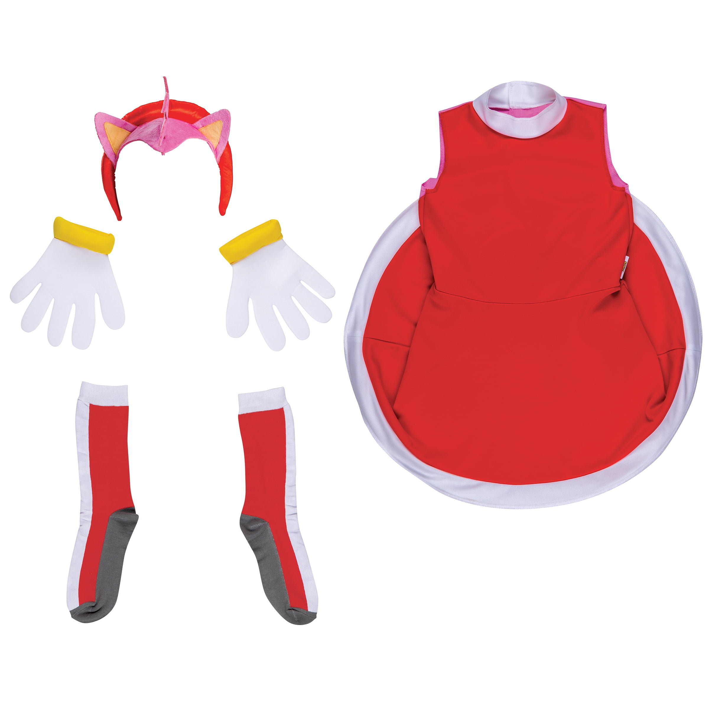 Sega Sonic The Hedgehog Amy Rose Halloween Costume for Children, Girls Size L (10/12), by Disguise