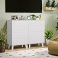 thumbnail image 2 of AODAILIHB Modern White Dresser 4 Drawer, Wood Organizer with Wide Storage Space, Large Storage Cabinet for Bedroom, Living Room, Hallway, 2 of 8