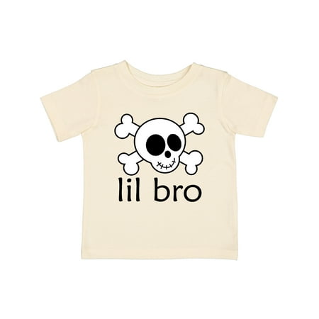 

Inktastic Little Bro Skull Gift Baby Boy T-Shirt