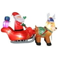 thumbnail image 3 of 4ft Height Outdoor Christmas Decorations with LED Lights, Christmas Inflatable Santa on Sleigh with Reindeers and Gift Boxes, Christmas Blow Up Yard Decorations for Yard, Lawn, Garden, 3 of 9
