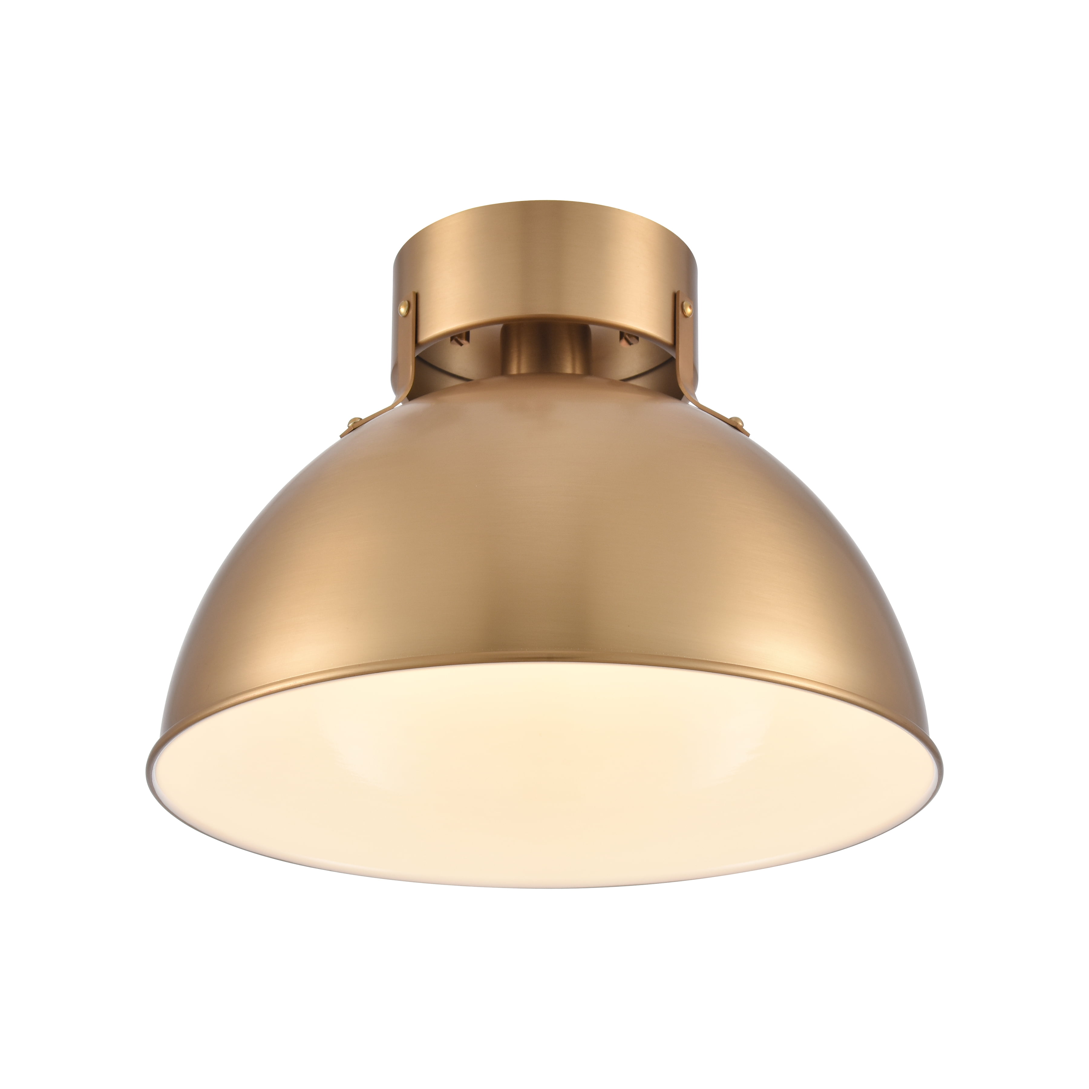 Elk Home 12-Inch Wide Zayne Semi Flush Mount, Modern, Brushed Gold